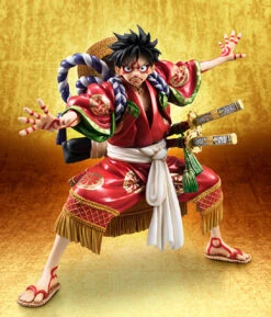 MegaHouse Portrait.Of.Pirates One Piece KABUKI EDITION Monkey D Luffy 1/8 PVC Figure -KURAMA TOYS Sales Store 001 98325.1456823398