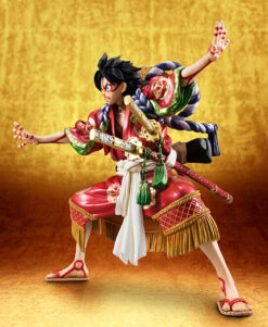 MegaHouse Portrait.Of.Pirates One Piece KABUKI EDITION Monkey D Luffy 1/8 PVC Figure -KURAMA TOYS Sales Store 002 94974.1456823398