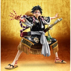 MegaHouse Portrait.Of.Pirates One Piece KABUKI EDITION Monkey D Luffy Second Performance -KURAMA TOYS Sales Store 003 01414.1507539519