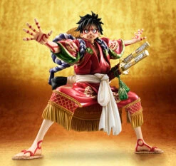 MegaHouse Portrait.Of.Pirates One Piece KABUKI EDITION Monkey D Luffy 1/8 PVC Figure -KURAMA TOYS Sales Store 004 32331.1456823399