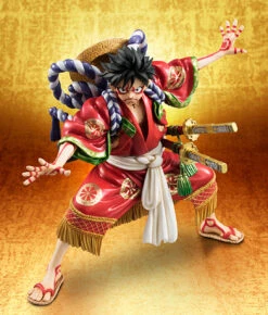 MegaHouse Portrait.Of.Pirates One Piece KABUKI EDITION Monkey D Luffy 1/8 PVC Figure -KURAMA TOYS Sales Store 006 91737.1456823399