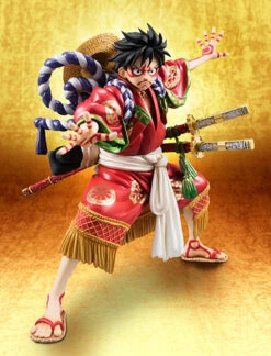 MegaHouse Portrait.Of.Pirates One Piece KABUKI EDITION Monkey D Luffy 1/8 PVC Figure -KURAMA TOYS Sales Store 011 15347.1456823400
