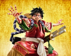 MegaHouse Portrait.Of.Pirates One Piece KABUKI EDITION Monkey D Luffy 1/8 PVC Figure -KURAMA TOYS Sales Store 012 52690.1456823401