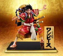 MegaHouse Portrait.Of.Pirates One Piece KABUKI EDITION Monkey D Luffy 1/8 PVC Figure -KURAMA TOYS Sales Store 013 23694.1456823386