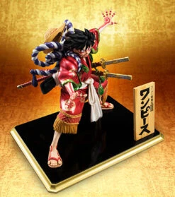 MegaHouse Portrait.Of.Pirates One Piece KABUKI EDITION Monkey D Luffy 1/8 PVC Figure -KURAMA TOYS Sales Store 014 46374.1456823386
