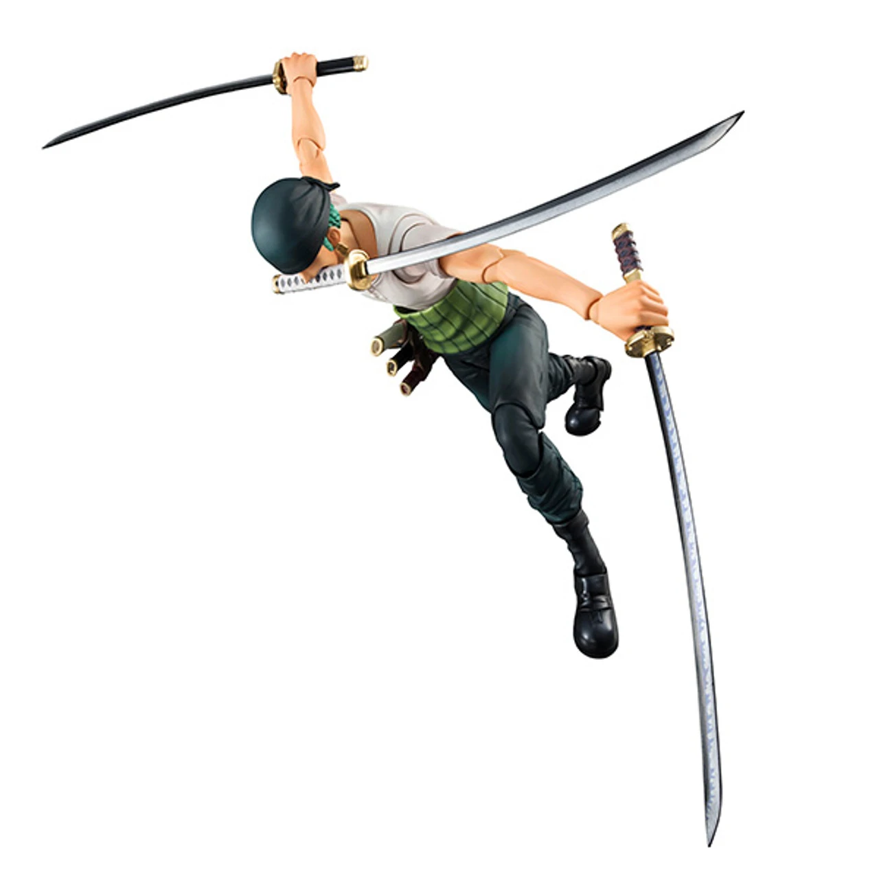MegaHouse Variable Action Heroes One Piece Series Roronoa Zoro Past Blue W/Bonus Action Figure 6 MegaHouse Variable Action Heroes One Piece Series Roronoa Zoro Past Blue W/Bonus Action Figure - Image 6